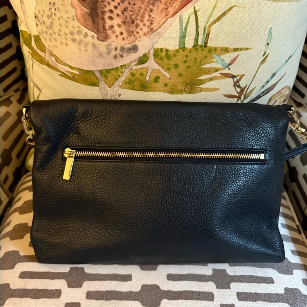 Tory Burch Black Pebbled Leather Crossbody Bag with Gold Hardware - Picture 9 of 16